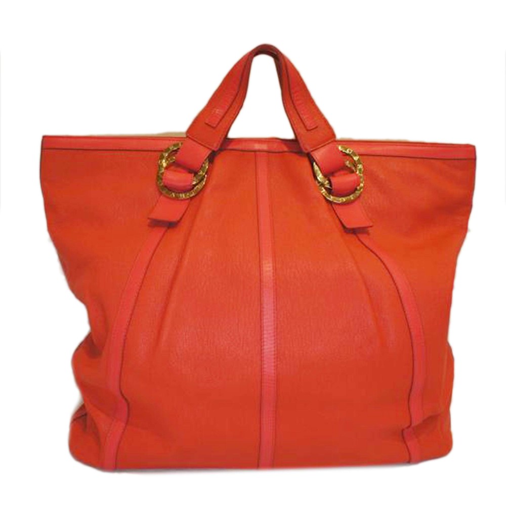 Bvlgari Leather Handbag Orange
